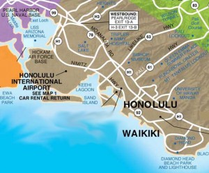 Honolulu Map StateGiftsUSA.com