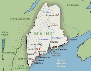 Maine Map StateGiftsUSA.com/made-in-maine