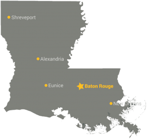 Louisiana Map StateGiftsUSA.com/made-in-louisiana